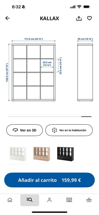 Estantería Kallax Blanca IKEA 146,5x 111,5cm