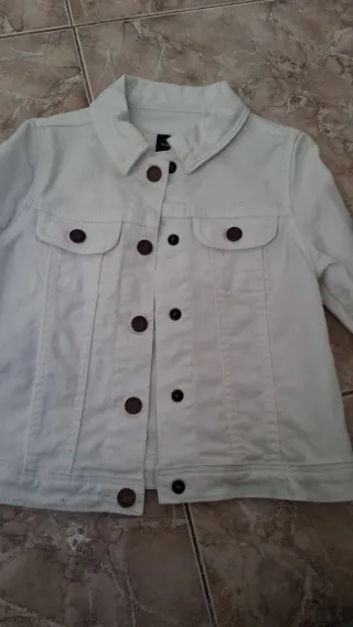 Cazadora vaquera blanca niño/niña marca baby gap