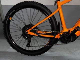 Bicicleta Eléctrica MTB Rockrider Naranja