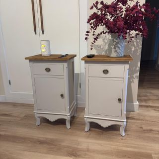 Mesitas de noche madera restauradas