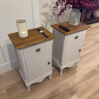 Mesitas de noche madera restauradas