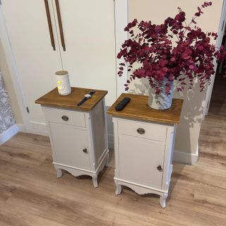 Mesitas de noche madera restauradas