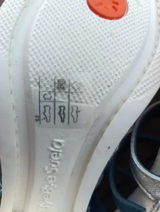 Sandalias ART mujer azul y plata