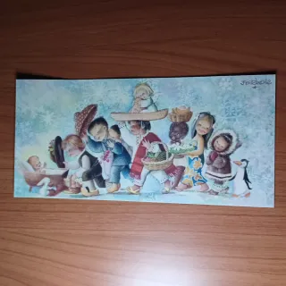 5 cartoline di J.Ferrandiz da colorare 21x10 cm