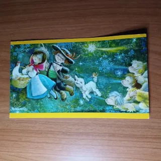 5 cartoline di J.Ferrandiz da colorare 21x10 cm