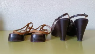 Lote 2 sandalias N/ 38, a 1€ cada una