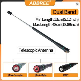 Antena Telescópica ABBREE Dual Band