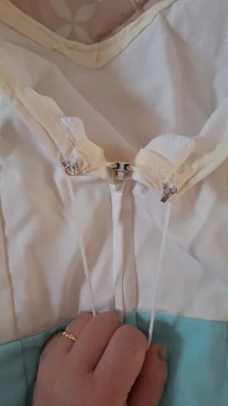 Traje Flamenco Azul, Blanco y Rosa