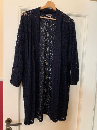 Cardigan lungo pizzo blu H&M