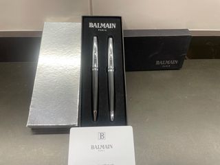 Elegante astuccio con due penne Balmain Paris