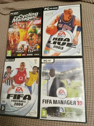 Lote 4 Juegos PC: FIFA, NBA Live, Pro Cycling