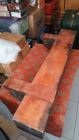 Viga antigua para chimenea de madera talla