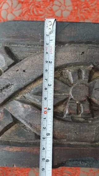 Viga antigua para chimenea de madera talla