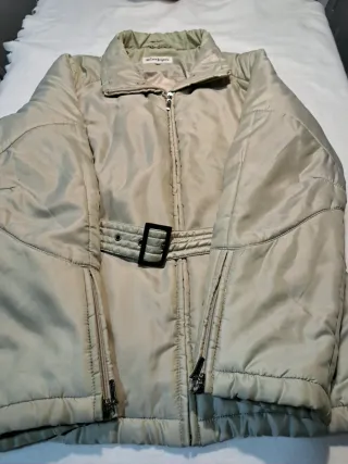 Parka abrigo 3/4 beige El Corte Inglés con cuello