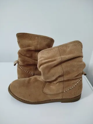 Botines ante camel talla 41, en perfecto estado