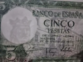 Billete 5 Pesetas Banco de España 1954