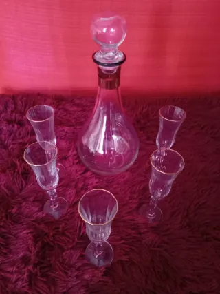 Juego Licorera Cristal