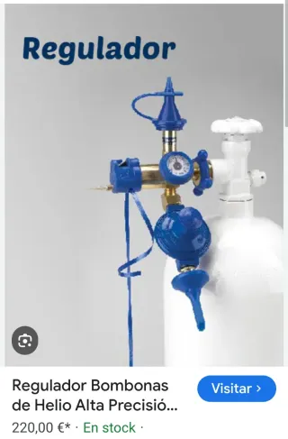 Regulador Bombona Helio Alta Precisión