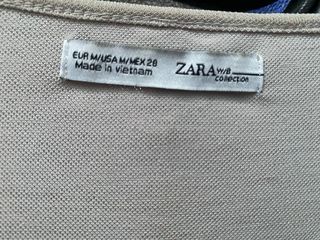 Camiseta Zara Beige Capa Doble