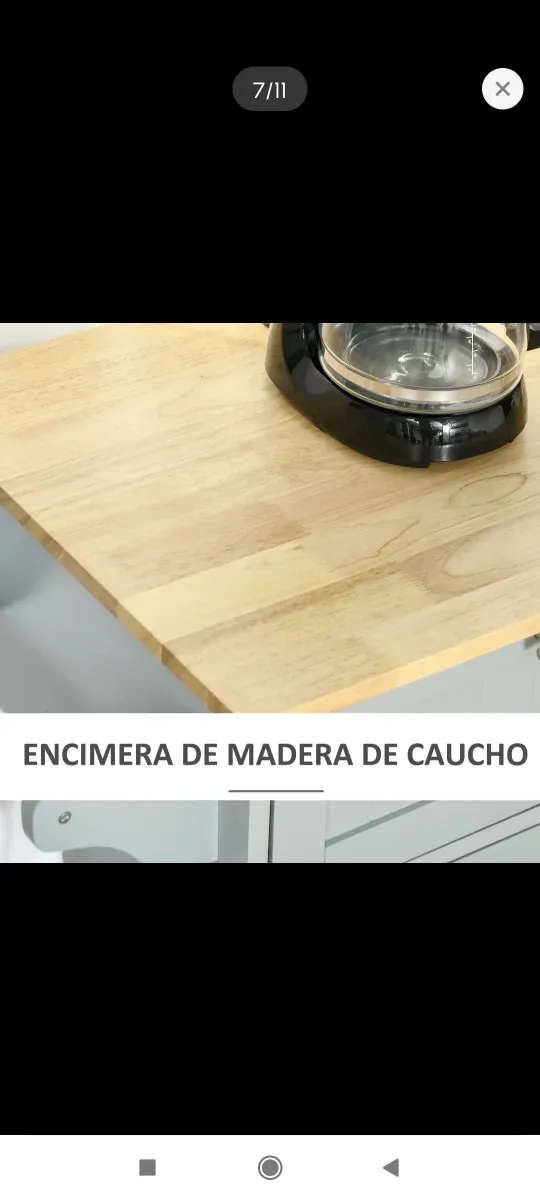 Isla de cocina auxiliar con encimera