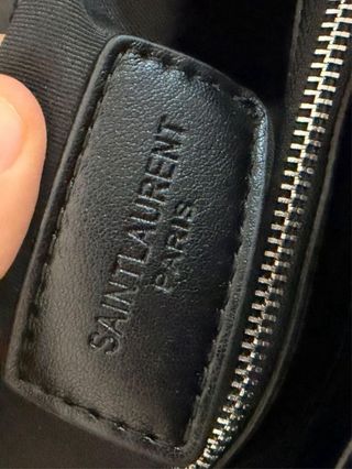 Bolso YSL Negro Piel Chevron Plataforma