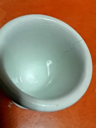 2 Portauova in ceramica vintage dipinti a mano