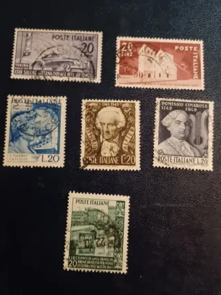 Lotto 6 francobolli Repubblica Italiana