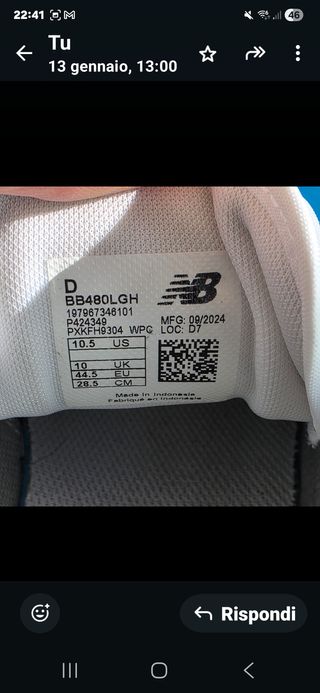 New Balance 480 verdi/bianche