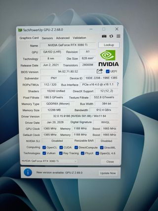 NVIDIA RTX 3080 Ti 12GB PNY XLR8