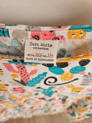 Camiseta estampada cactus y flecos