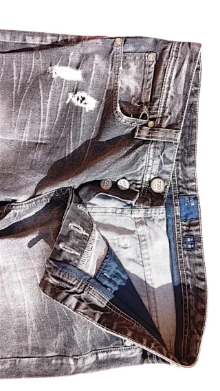 Pantalón vaquero hombre gris talla 42