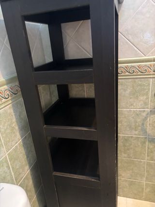 Armario alto negro madera