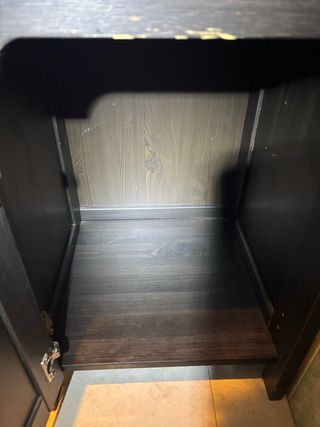 Armario alto negro madera