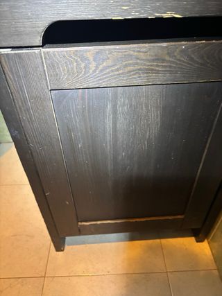 Armario alto negro madera