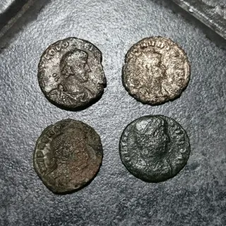 Lotto 9 monete Romane e spagnole