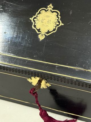 ANTIGUA CAJA ESCRITURA NAPOLEÓN FRANCIA S.XIX