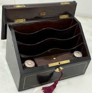 ANTIGUA CAJA ESCRITURA NAPOLEÓN FRANCIA S.XIX