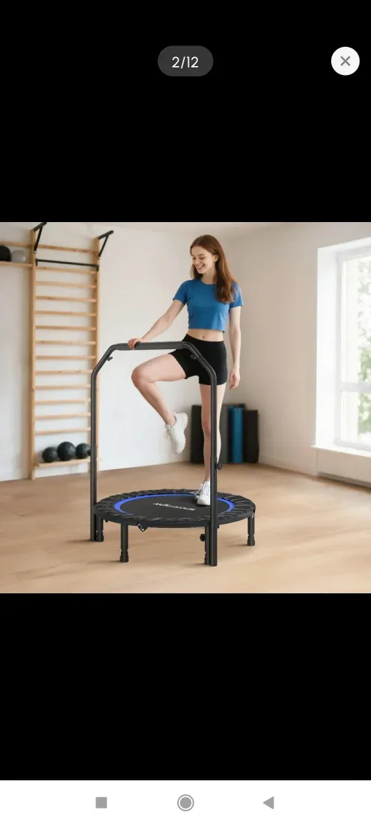 Cama elástica plegable con barra