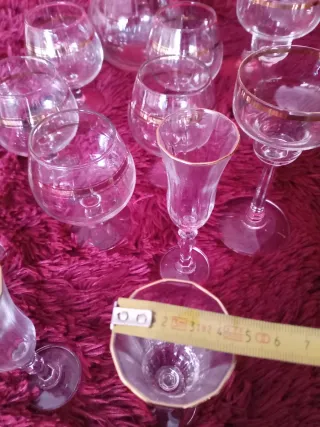 Juego copas y licorera