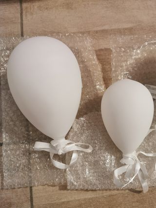 Palloncini in vetro soffiato bianco opaco