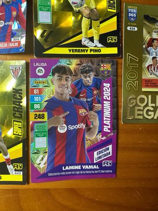 Lote de cartas Panini FIFA 365 y La Liga