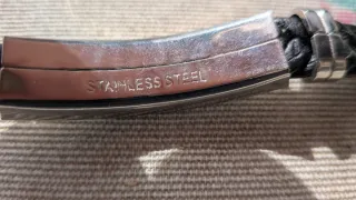 Pulsera de plata y negro para chico