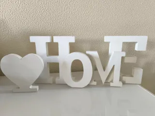Letras decorativas HOME em madeira
