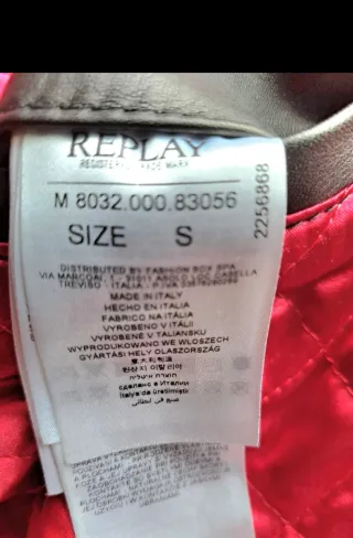 Chaqueta de cuero Replay Talla S estilo motera