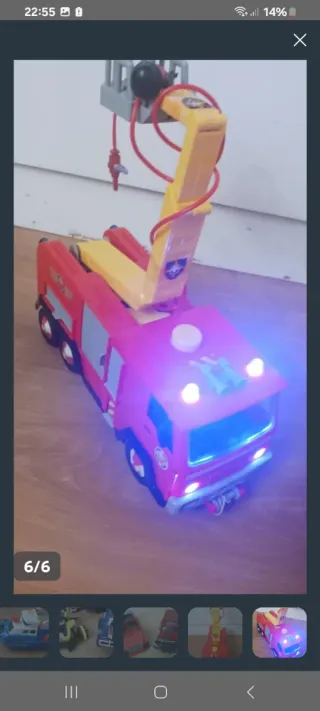 Lote de 6 vehículos de juguete