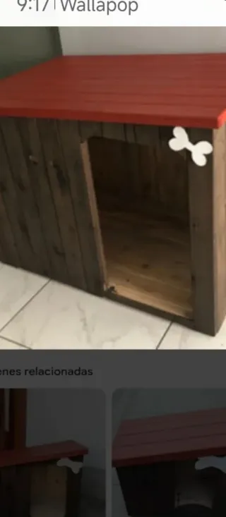 Casita de madera para perros