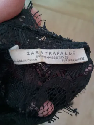 Top Zara Negro Encaje