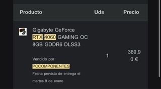 Gigabyte GeForce RTX 4060 Gaming OC 8G GDDR6 DLSS3