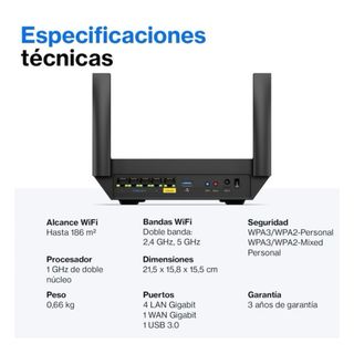 Router Linksys Hydra 6 AX3000 WiFi 6 Mesh