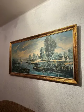 Cuadro antiguo paisaje